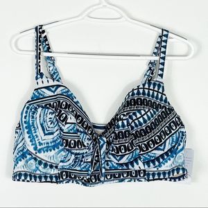 NWT Swim By Cacique Underwire Bikini Top  40DD Rockabilly Pin-Up